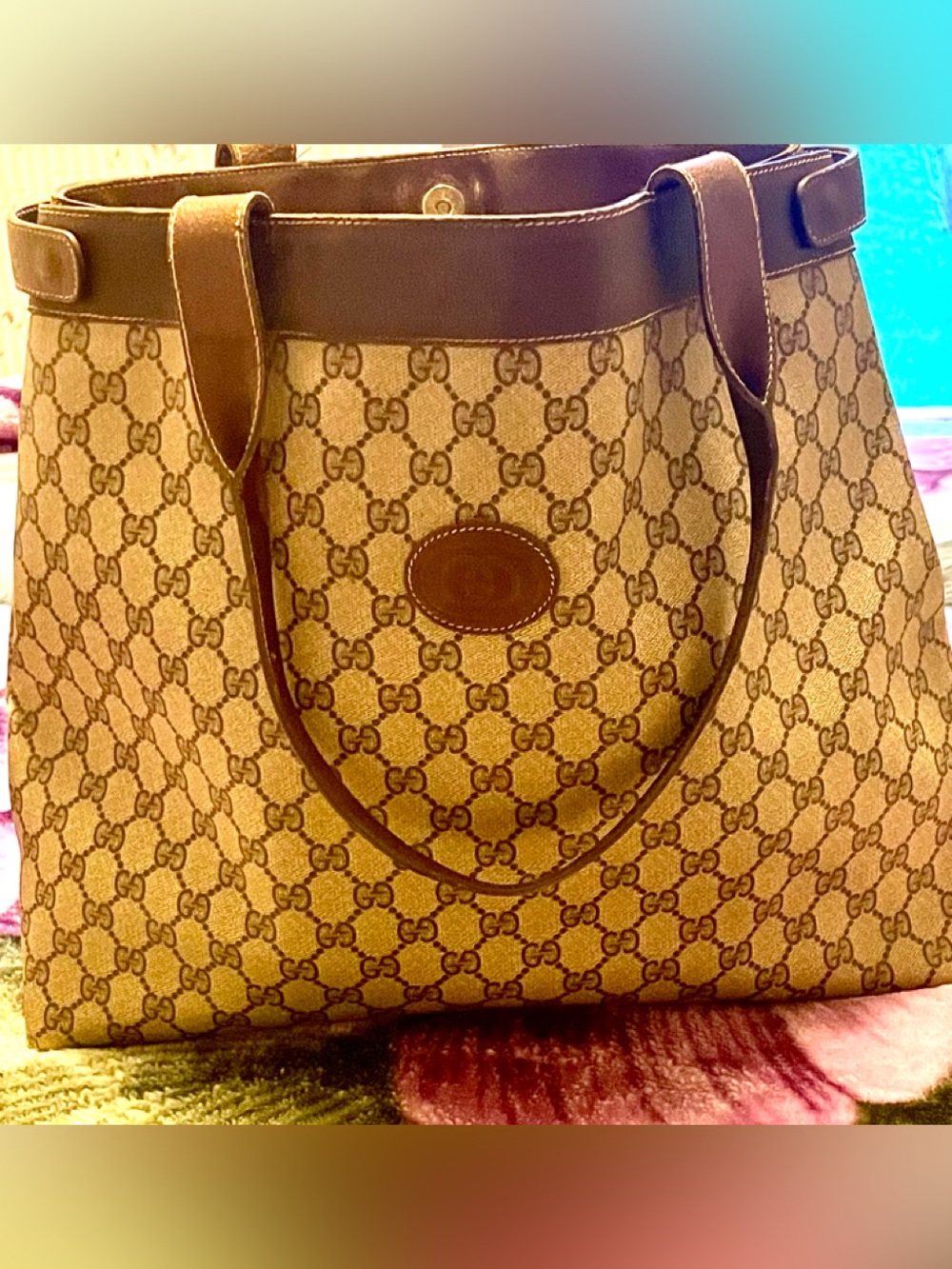 Gucci oversize tote bag Beige and Brown GG Monogram canvas, excellent condition